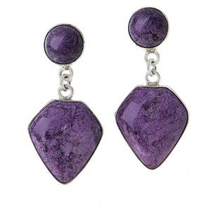 Jay King Sterling Silver Purple Stichtite Drop Earrings
